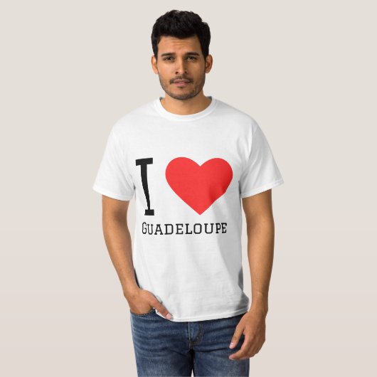 Ik hou van Guadeloupe T-shirt (Voorkant volledig)