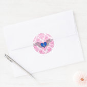 Ik hou van Guam -wings Ronde Sticker (Envelop)