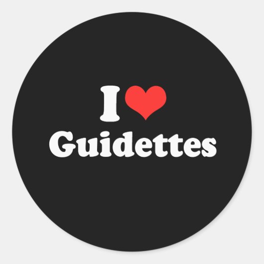 Ik hou van Guidettes Ronde Sticker (Voorkant)