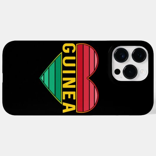Ik hou van Guinee, Guinee hart Case-Mate iPhone Case (Achterkant (horizontaal))