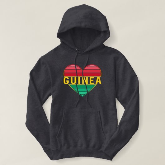 Ik hou van Guinee, Guinee hart Hoodie (Design voorkant)