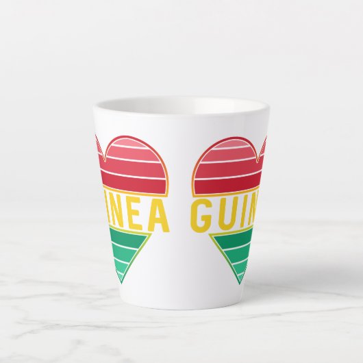 Ik hou van Guinee, Guinee hart Latte Mok (Voorkant)