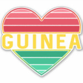 Ik hou van Guinee, Guinee hart Sticker (Voorkant)