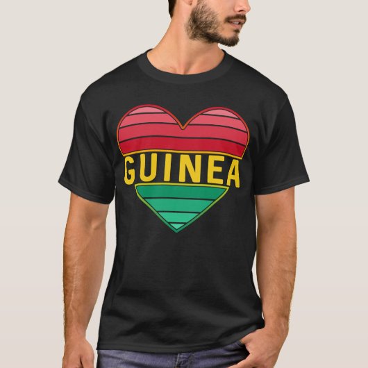 Ik hou van Guinee, Guinee hart T-shirt (Voorkant)