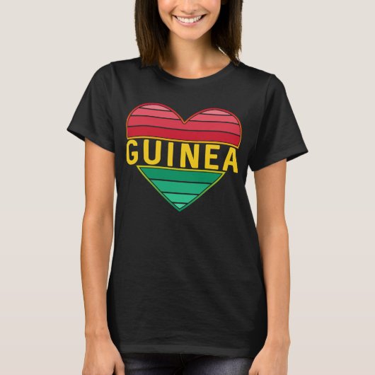 Ik hou van Guinee, Guinee hart T-shirt (Voorkant)