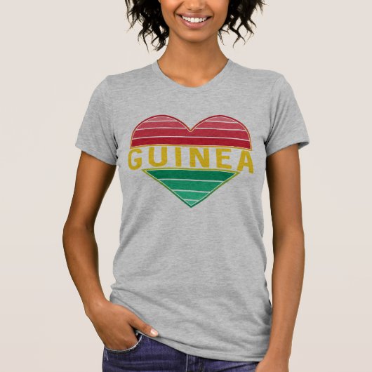Ik hou van Guinee, Guinee hart T-shirt (Voorkant)