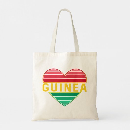 Ik hou van Guinee, Guinee hart Tote Bag (Achterkant)
