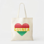 Ik hou van Guinee, Guinee hart Tote Bag (Voorkant)