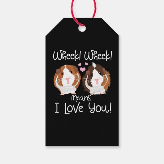 Ik hou van Guinee Pig Cavy Roddent Cadeaulabel (Voorkant)