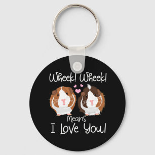 Ik hou van Guinee Pig Cavy Roddent Sleutelhanger