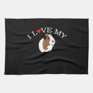 Ik hou van Guinee Pig Guinese varkensovers Theedoek