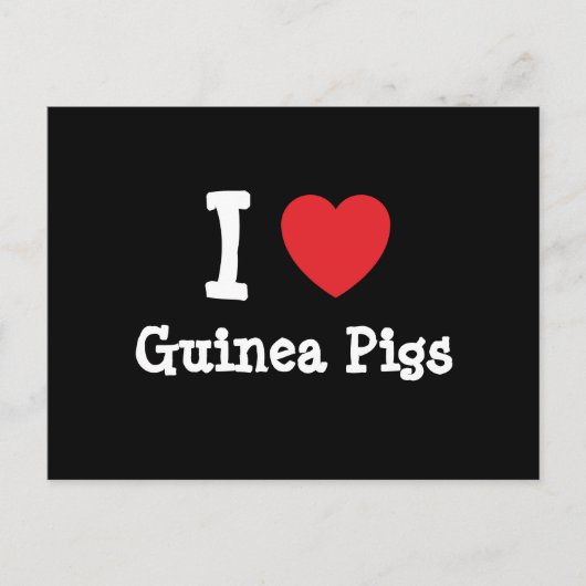 Ik hou van Guinee Varkens hart op maat Briefkaart (Voorkant)