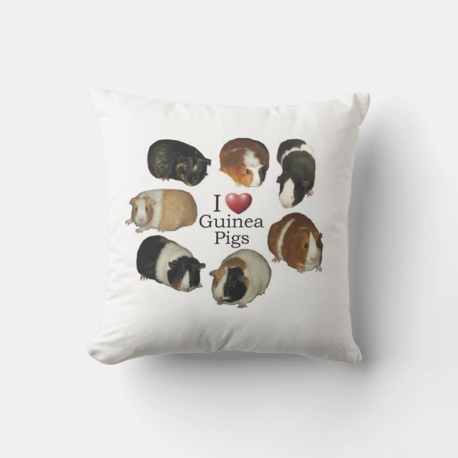 Ik hou van Guinee Varkens Pillow Kussen (Voorkant)