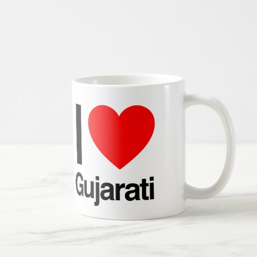 ik hou van gujarati koffiemok (Rechts)