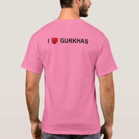 Ik hou van Gurkhas t-shirt (Achterkant)