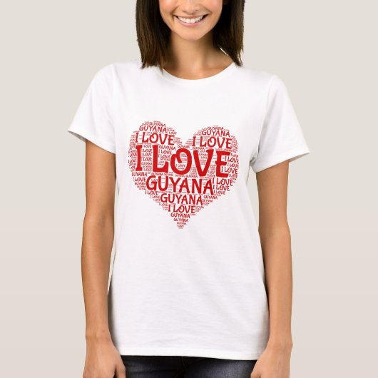 Ik hou van Guyana Souvenir T-shirt (Voorkant)