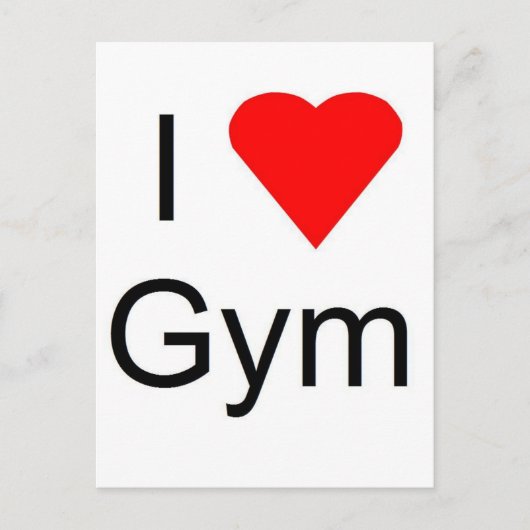 Ik hou van gym briefkaart (Voorkant)