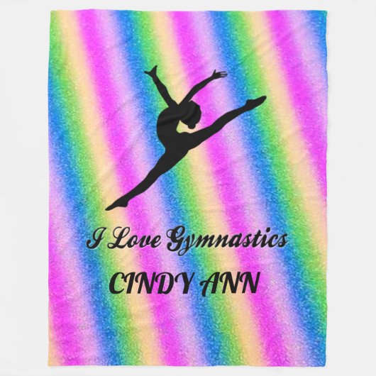 IK HOU VAN GYMNASTICS FLEECE BLANKET! (Voorkant)