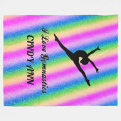 IK HOU VAN GYMNASTICS FLEECE BLANKET! (Voorkant (Horizontaal))