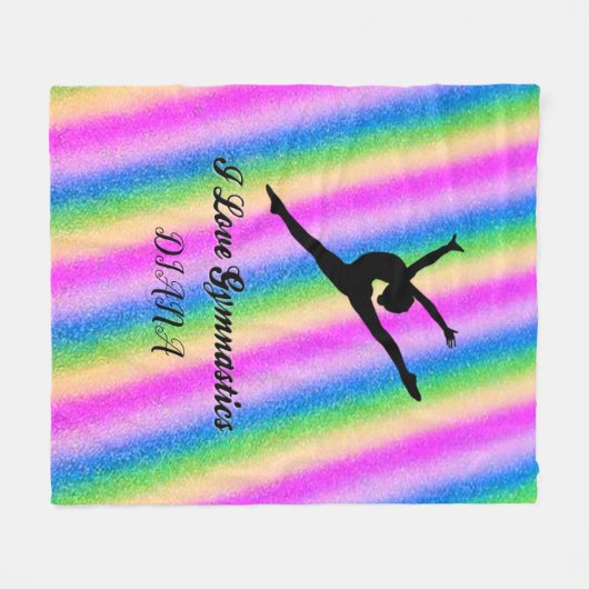 IK HOU VAN GYMNASTICS FLEECE BLANKET! (Voorkant (Horizontaal))