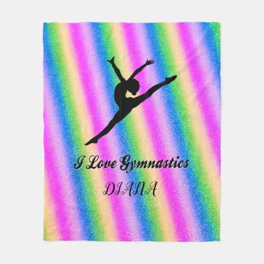 IK HOU VAN GYMNASTICS FLEECE BLANKET! DEKEN (Voorkant)