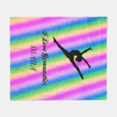 IK HOU VAN GYMNASTICS FLEECE BLANKET! DEKEN (Voorkant (Horizontaal))