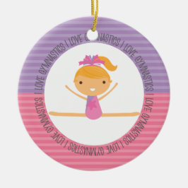 Ik hou van GYMNASTICS kerstversiering Keramisch Ornament