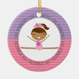 Ik hou van GYMNASTICS kerstversiering Keramisch Ornament