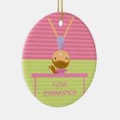 Ik hou van GYMNASTICS kerstversiering Keramisch Ornament (Rechts)
