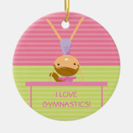 Ik hou van GYMNASTICS kerstversiering Keramisch Ornament