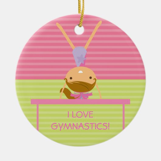 Ik hou van GYMNASTICS kerstversiering Keramisch Ornament (Voorkant)