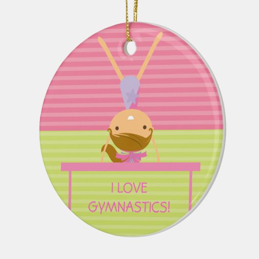 Ik hou van GYMNASTICS kerstversiering Keramisch Ornament (Links)