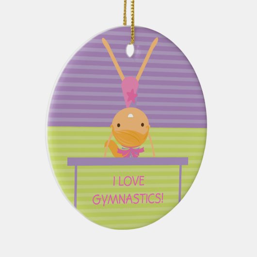 Ik hou van GYMNASTICS kerstversiering Keramisch Ornament (Rechts)