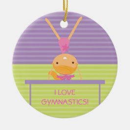 Ik hou van GYMNASTICS kerstversiering Keramisch Ornament