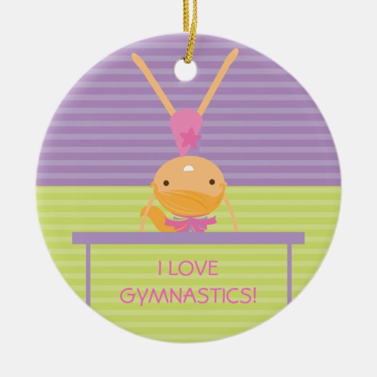 Ik hou van GYMNASTICS kerstversiering Keramisch Ornament (Voorkant)