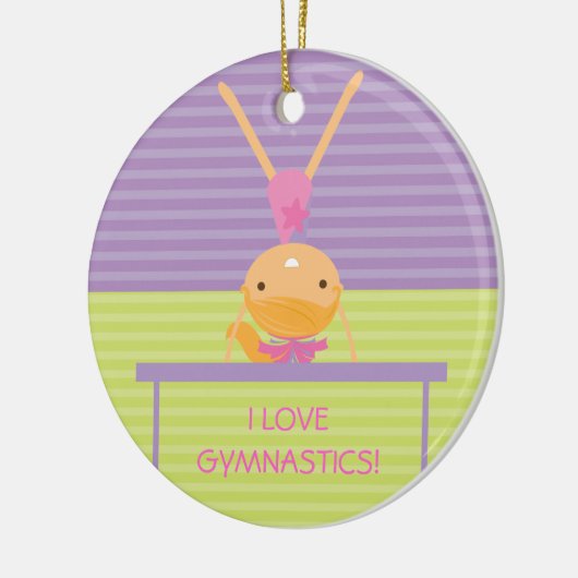 Ik hou van GYMNASTICS kerstversiering Keramisch Ornament (Links)