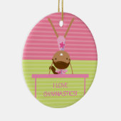 Ik hou van GYMNASTICS kerstversiering Keramisch Ornament (Rechts)