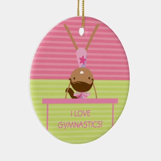 Ik hou van GYMNASTICS kerstversiering Keramisch Ornament (Rechts)