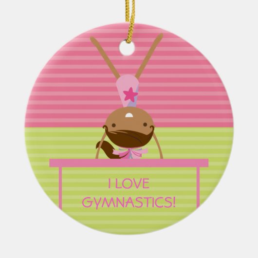 Ik hou van GYMNASTICS kerstversiering Keramisch Ornament (Voorkant)