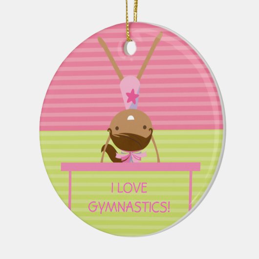 Ik hou van GYMNASTICS kerstversiering Keramisch Ornament (Links)