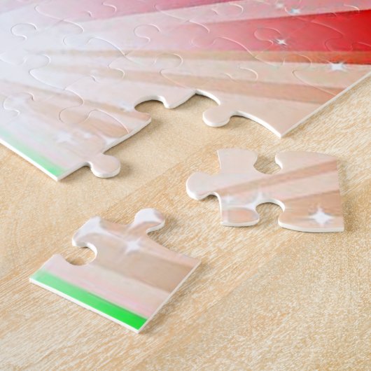 "Ik hou van GYMNASTICS" licht puzzels met gymnast. (Zijkant)