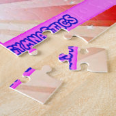 "Ik hou van GYMNASTICS" licht puzzels met gymnast. (Zijkant)