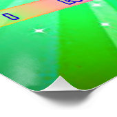 "Ik hou van GYMNASTICS" met Gymnast op Beam Perfect Poster (Hoek)