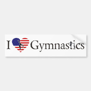 Ik hou van gymnastiek bumpersticker