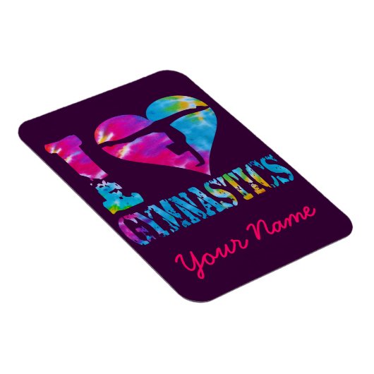 Ik hou van gymnastiek das kleurstof hart handstand magneet (Rechterzijde)