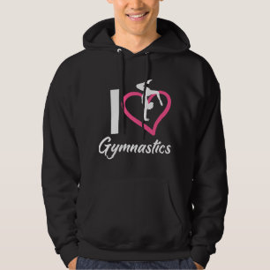 Ik hou van gymnastiek Funny cheerleading gymnastie Hoodie