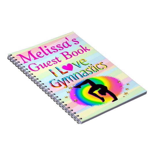 IK HOU VAN GYMNASTIEK GEPERSONALISEERD GASTENBOEK NOTITIEBOEK (Rechterzijde)