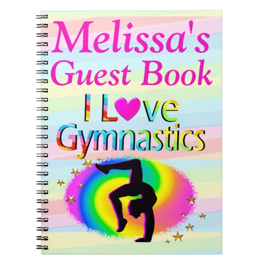 IK HOU VAN GYMNASTIEK GEPERSONALISEERD GASTENBOEK NOTITIEBOEK (Voorkant)