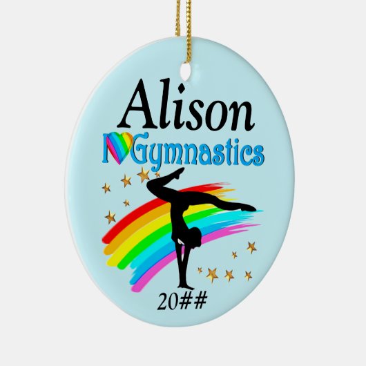 IK HOU VAN GYMNASTIEK GEPERSONALISEERD ORNAMENT (Rechts)