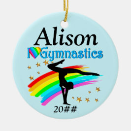 IK HOU VAN GYMNASTIEK GEPERSONALISEERD ORNAMENT
